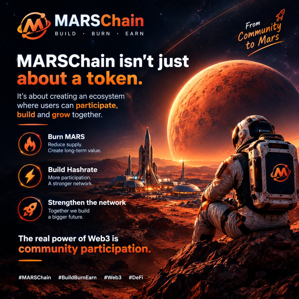 tisha_331's tweet photo. MARSChain isn’t just about a token.
It’s about creating an ecosystem where users can participate, build and grow together.
🔥 Burn MARS
⚡ Build Hashrate
🚀 Strengthen the network
The real power of Web3 is community participation.
#MARSChain #BuildBurnEarn #Web3 #DeFi https://t.co/AReiGXBPgO