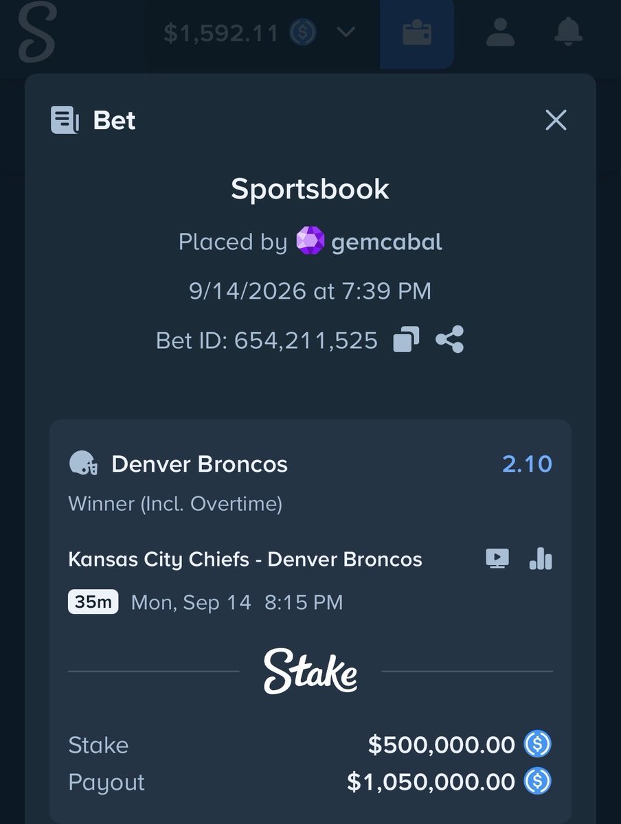 FluxCFC's tweet photo. Imagine having $500K riding on a single game with a $1.05M payout waiting on the other side.
Jelitics said “why not” and now we’re all about to experience the biggest collective heart attack of the season. https://t.co/9TKzMUq8PW