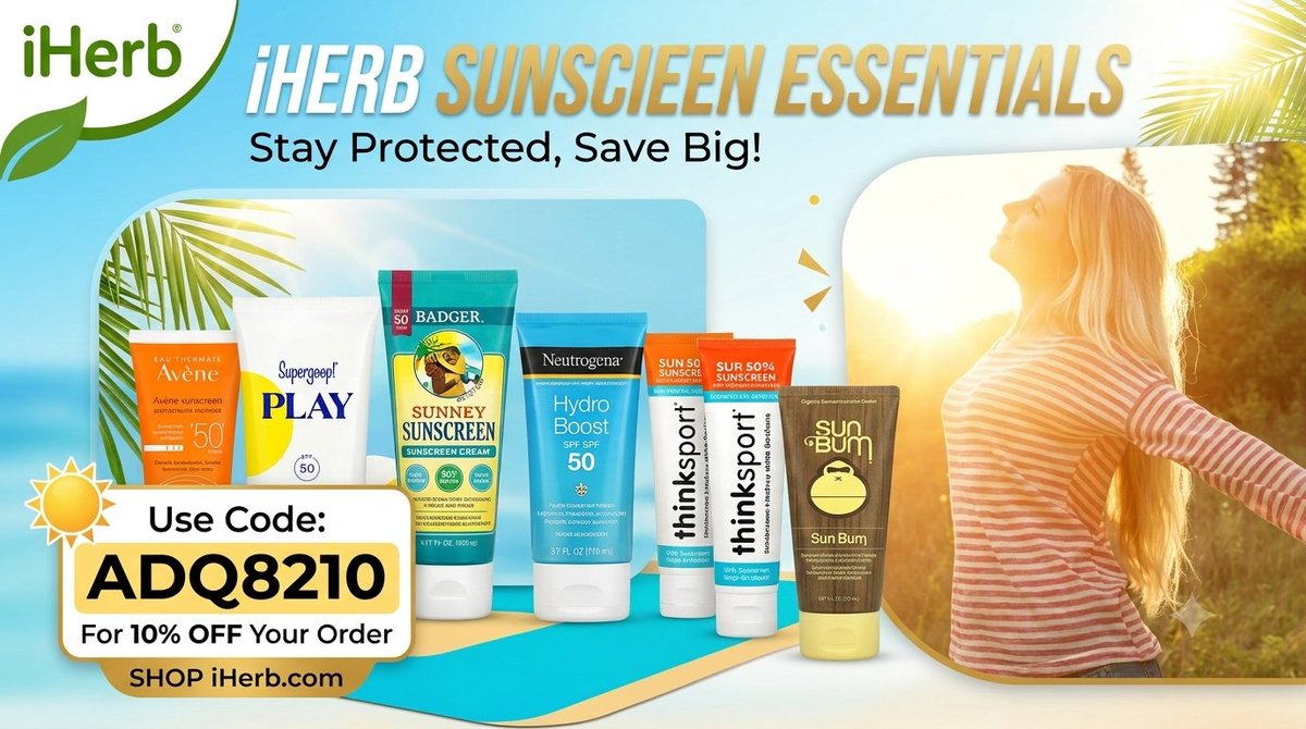 ZaydMny's tweet photo. Protect your skin and stay glowing all summer long! ☀️✨
Shop top-rated sunscreens on iHerb and get 10% OFF your purchase with promo code:
👉 ADQ8210

Diomande
Ningning
Tory
Marketplace
#dwts https://t.co/nBFHk6nQAl
