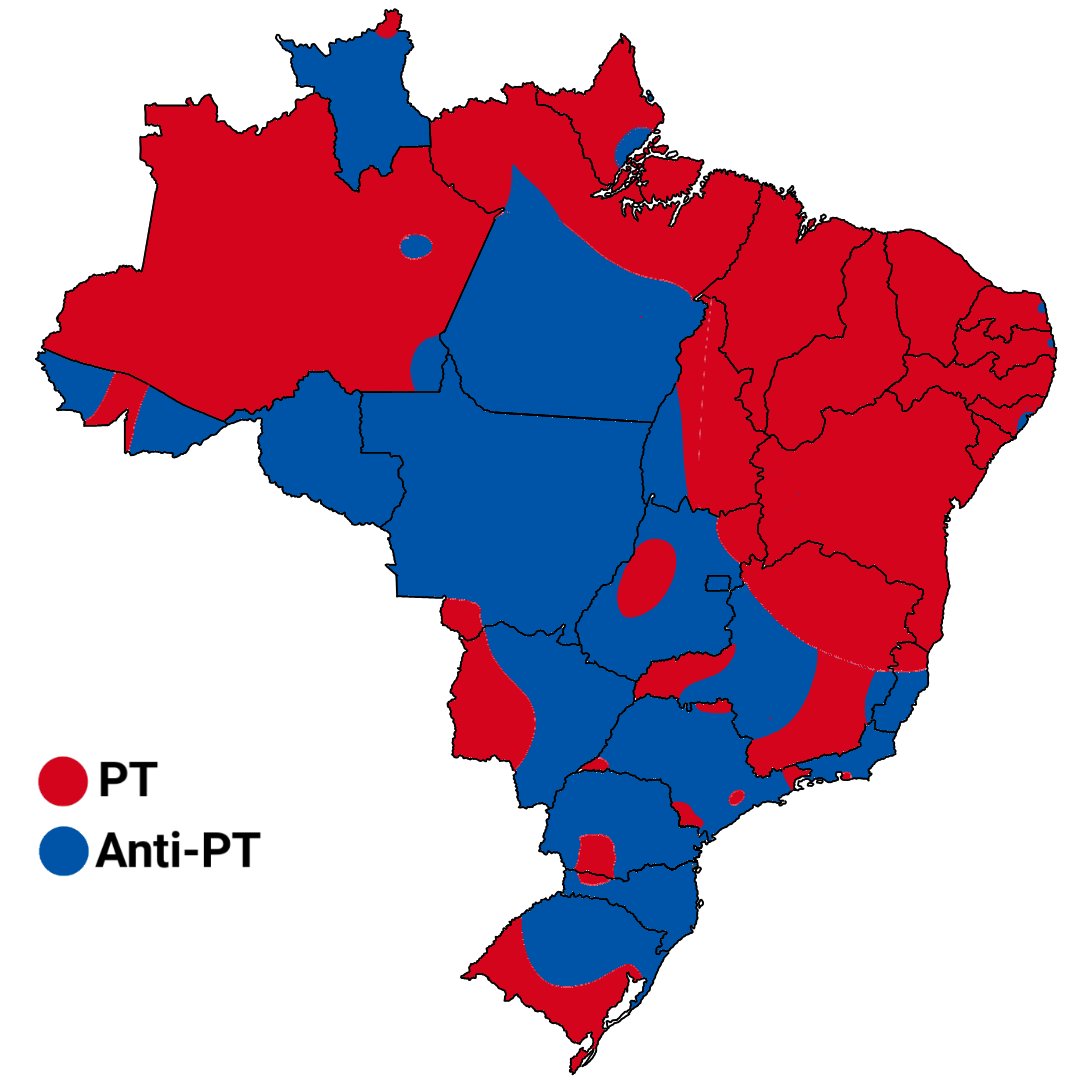 AndradeBR__'s tweet photo. Every Brazilian election for the past 20 years: https://t.co/XGj6MMUb3r