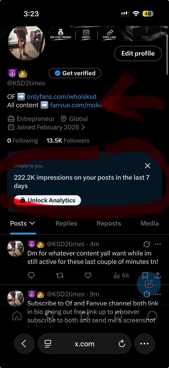 KSD2times's tweet photo. Appreciate all the love so far but dang Wsp we got over 200K+ people just watching and nut showing love yall wanna watch free vids but can subscribe for me 💔link in bio to become a member of my team https://t.co/ieJmsECRBm