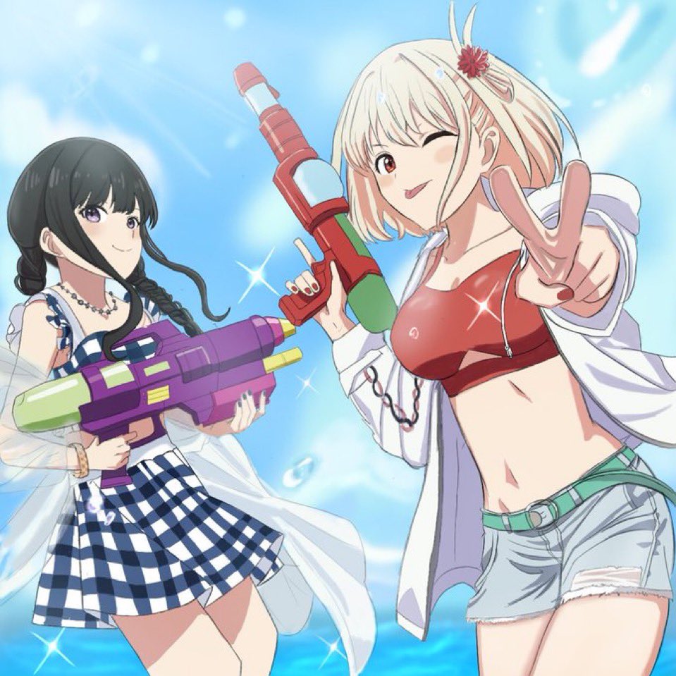 Cherry_Marines's tweet photo. #勝手に自分の代表作を決めちゃおう
#リコリコ 
もう3年前か〜！
過去一伸びたしこのリコリコのイラストで知られたし、1番しっくりくるかな！ https://t.co/de7l2cXgaV