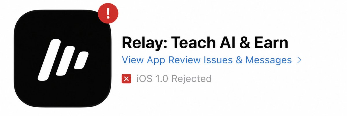 relayreward's tweet photo. Our app was rejected by Apple, and they requested some additional details.

We’ve provided all the information they asked for and are now waiting for their response.  Hopefully, everything will be approved soon and we’ll be listed on the App Store shortly. https://t.co/wfg9mfK1GR