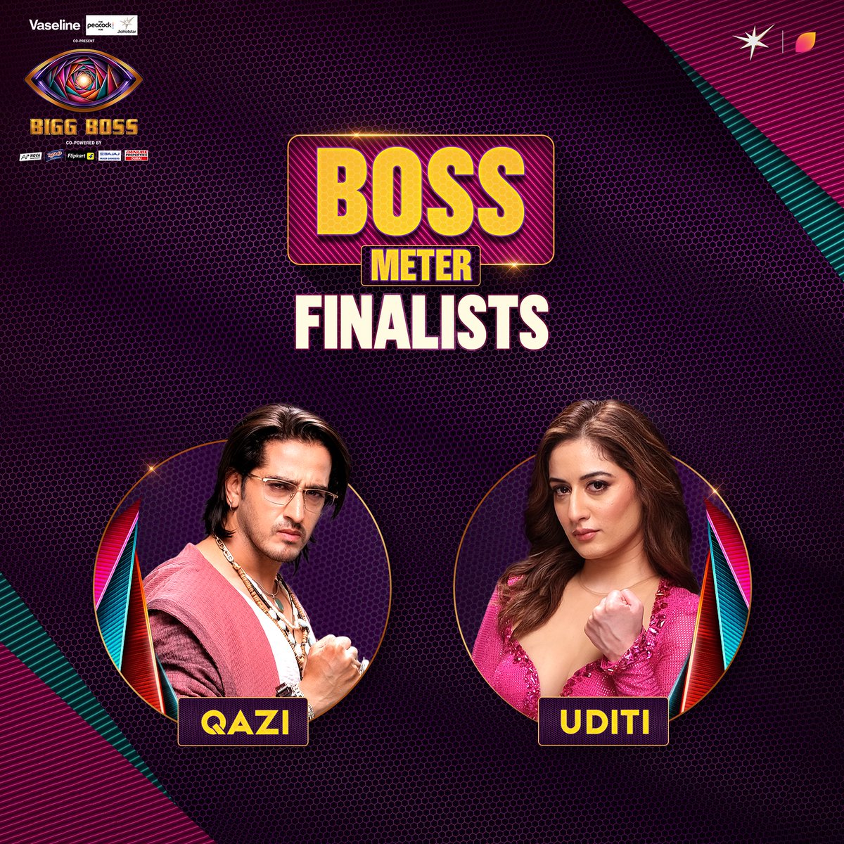 HotstarReality's tweet photo. #Uditi aur #Qazi mein se kise dekhna chahoge iss hafte ka ‘Boss’? 👑

#QaziIsTheBoss
#UditiIsTheBoss 

#BiggBoss20 #BiggBossOnJioHotstar https://t.co/3Xj2Skp9do