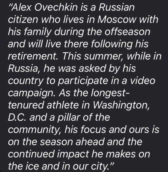 saintjavelin's tweet photo. A guy appears in a campaign video for Putin’s ruling party alongside Lavrov, and this is the best the Washington Capitals could come up with. Absolutely shameless. https://t.co/XUv8W4Hr71