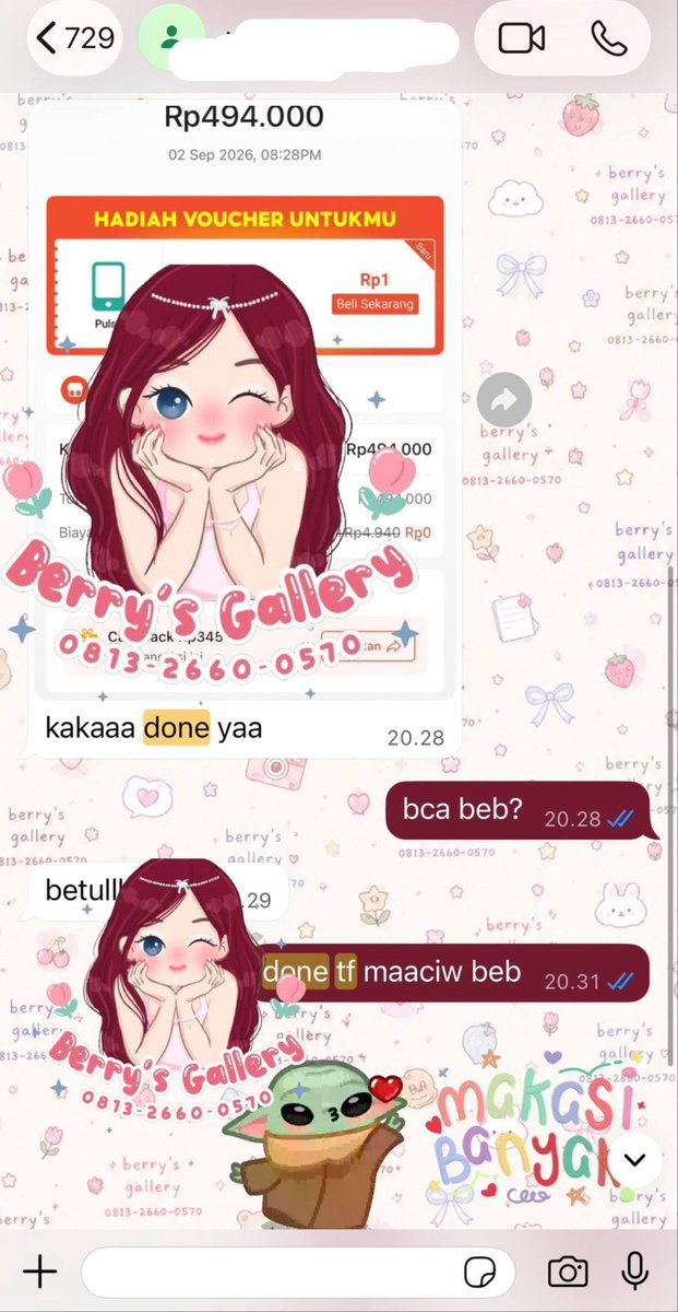vaniilyee's tweet photo. ୨୧ ₊˚ BUTUH DANA CEPAT? YUK GESTUN DI BERRY 🤍

✨ Proses satset
💸 Cair cepat
🤍 Trusted sejak 2022
📂 10K++ testimoni real
🌷 Nominal kecil sampai BIG NOMINAL siap

SPayLater Kredivo GoPayLater TikTok Indodana YUP Atome CC BCA Mandiri Livin’ dll 💌 https://t.co/v3yNLY45us