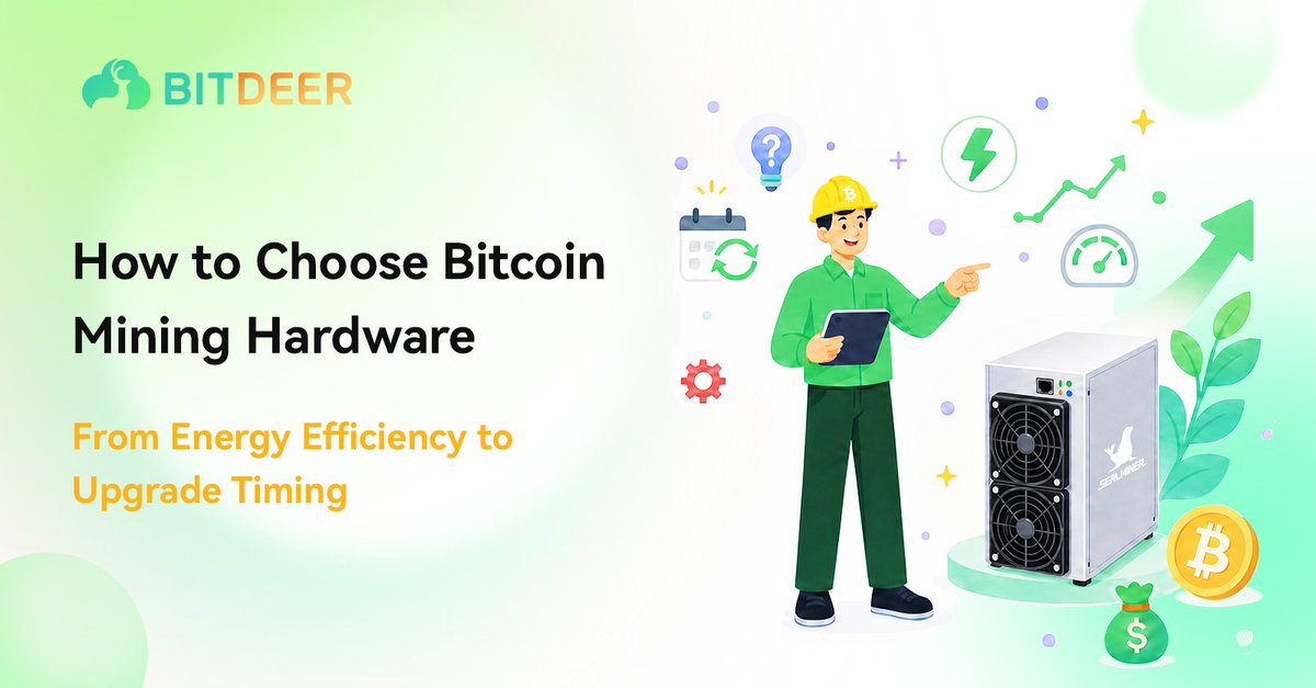 Bitdeer's tweet photo. 5 questions to ask before buying your next batch of Bitcoin miners:

1️⃣ What is your primary bottleneck? (Power, capital, or space?)
2️⃣ Does the J/TH efficiency justify the price premium?
3️⃣ What is the expected batch variance?
4️⃣ How fast is the Repair Turnaround Time (RTAT)?
5️⃣ When does the incremental revenue of an upgrade beat the cost of staying on older hardware?

Our latest guide breaks down the 5 key factors for smarter ASIC procurement.👇
📖 Read the full guide: https://t.co/FCXG3rUsxj
#BitcoinMining #MiningInfrastructure #SEALMINER #Hashrate #Bitcoin #DataCenter