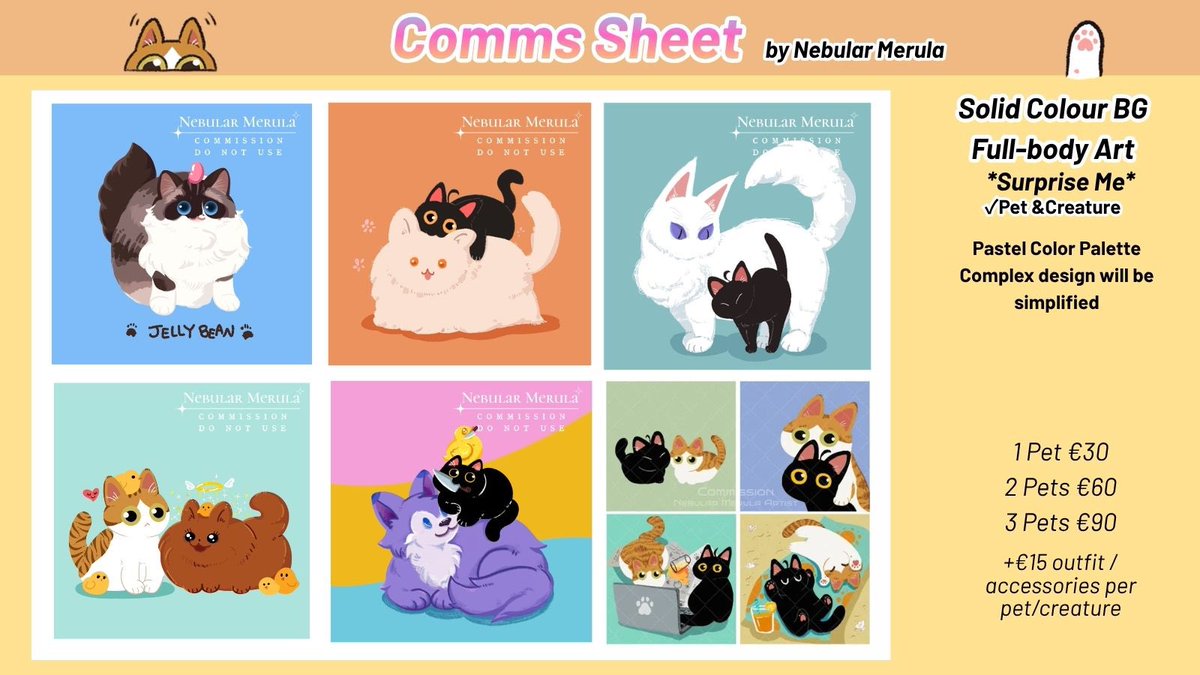 nebularmerula's tweet photo. 🖤 𝘾𝙊𝙈𝙈𝙄𝙎𝙎𝙄𝙊𝙉 𝙎𝙃𝙀𝙀𝙏 𝘽𝙧𝙞𝙚𝙛 𝙑𝙚𝙧𝙨𝙞𝙤𝙣 💛

2026 comms sheet is ready! 
If you like my art style and want to support me, pls have a look :)

💛&amp;🔁are appreciated! #commissionsopen #opencommission

↓ ↓ For 𝙏𝙤𝙎, 𝙋𝙖𝙮𝙢𝙚𝙣𝙩 &amp; 𝙢𝙤𝙧𝙚 𝙞𝙣𝙛𝙤 ↓ ↓ https://t.co/cImFBzpby3