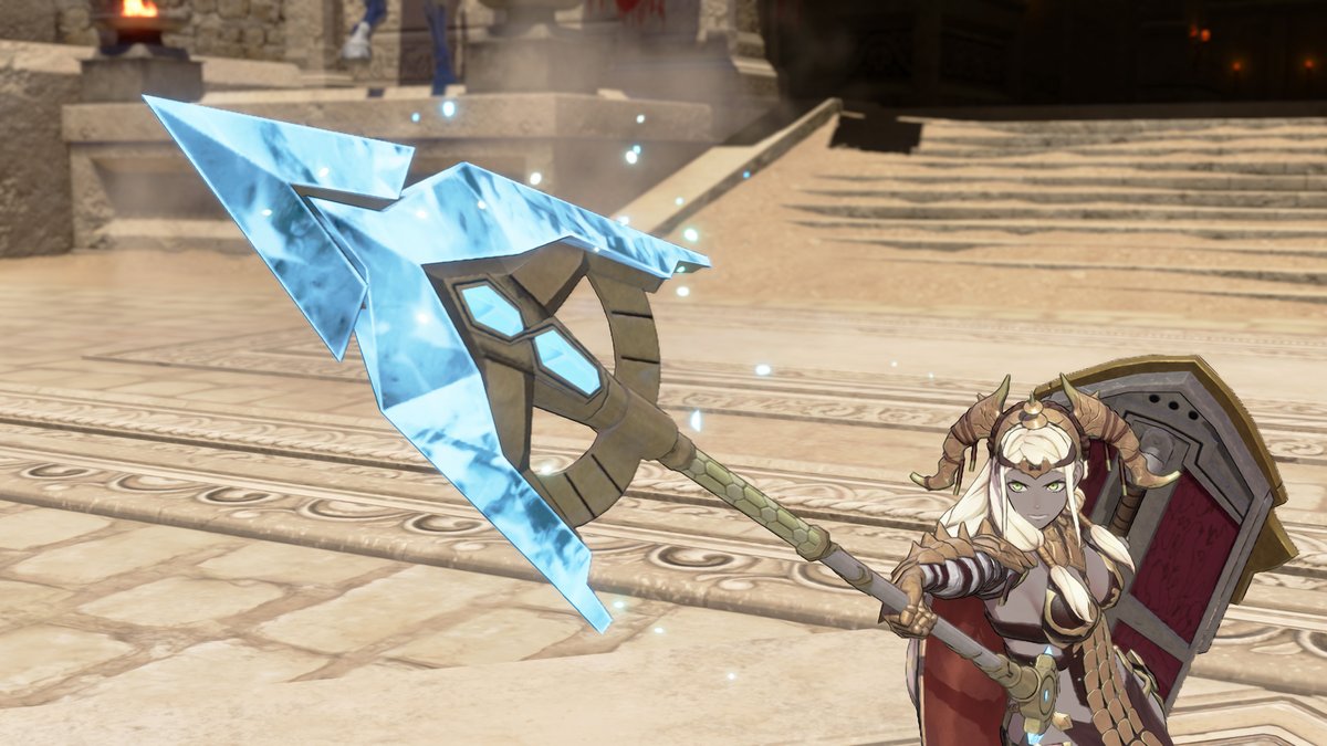 FireEmblemJP's tweet photo. #FE万紫千紅 は、本日9月17日（木）発売！
ソフトの無料アップデートを行うと、以下のコラボ武器（4種）が貰えます。

#FEヒーローズ より
・アルフォンスの「開かれし救世の剣」
・フィヨルムの「氷の救世の槍」
・召喚師（主人公）の「ブレイザブリク」
#FEシャドウズ より
・クルトの「王家の宝剣」 https://t.co/POVKq6dn1b