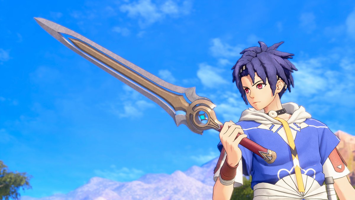 FireEmblemJP's tweet photo. #FE万紫千紅 は、本日9月17日（木）発売！
ソフトの無料アップデートを行うと、以下のコラボ武器（4種）が貰えます。

#FEヒーローズ より
・アルフォンスの「開かれし救世の剣」
・フィヨルムの「氷の救世の槍」
・召喚師（主人公）の「ブレイザブリク」
#FEシャドウズ より
・クルトの「王家の宝剣」 https://t.co/POVKq6dn1b