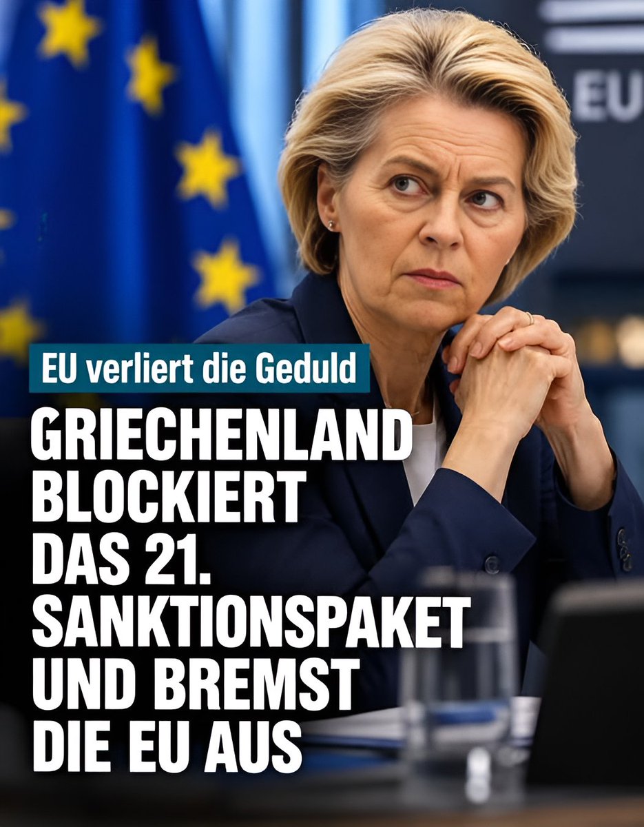 PikAssDE's tweet photo. Die EU verliert die Geduld: Griechenland blockierte das neue Sanktionspaket so lange, bis Brüssel einknickte und Ausnahmen für griechische Gastanker gewährte. Zeigt das einmal mehr, dass das Vetorecht der EU-Staaten die Gemeinschaft handlungsunfähig macht? 💬 👇 #EUSanktionen https://t.co/QyMmUv3t35