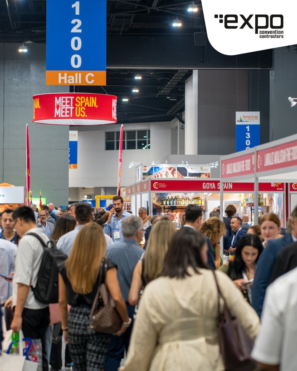 ExpoCCI's tweet photo. Last call at @afbshow! 🔔🍴
 
Before we wrap up another edition, here’s a look at the booths, flavors, and atmosphere that have filled the Miami Beach Convention Center this week.
 
Let’s make the last day count!
#ExpoCCI #AFBShow https://t.co/BV04VfMVyt