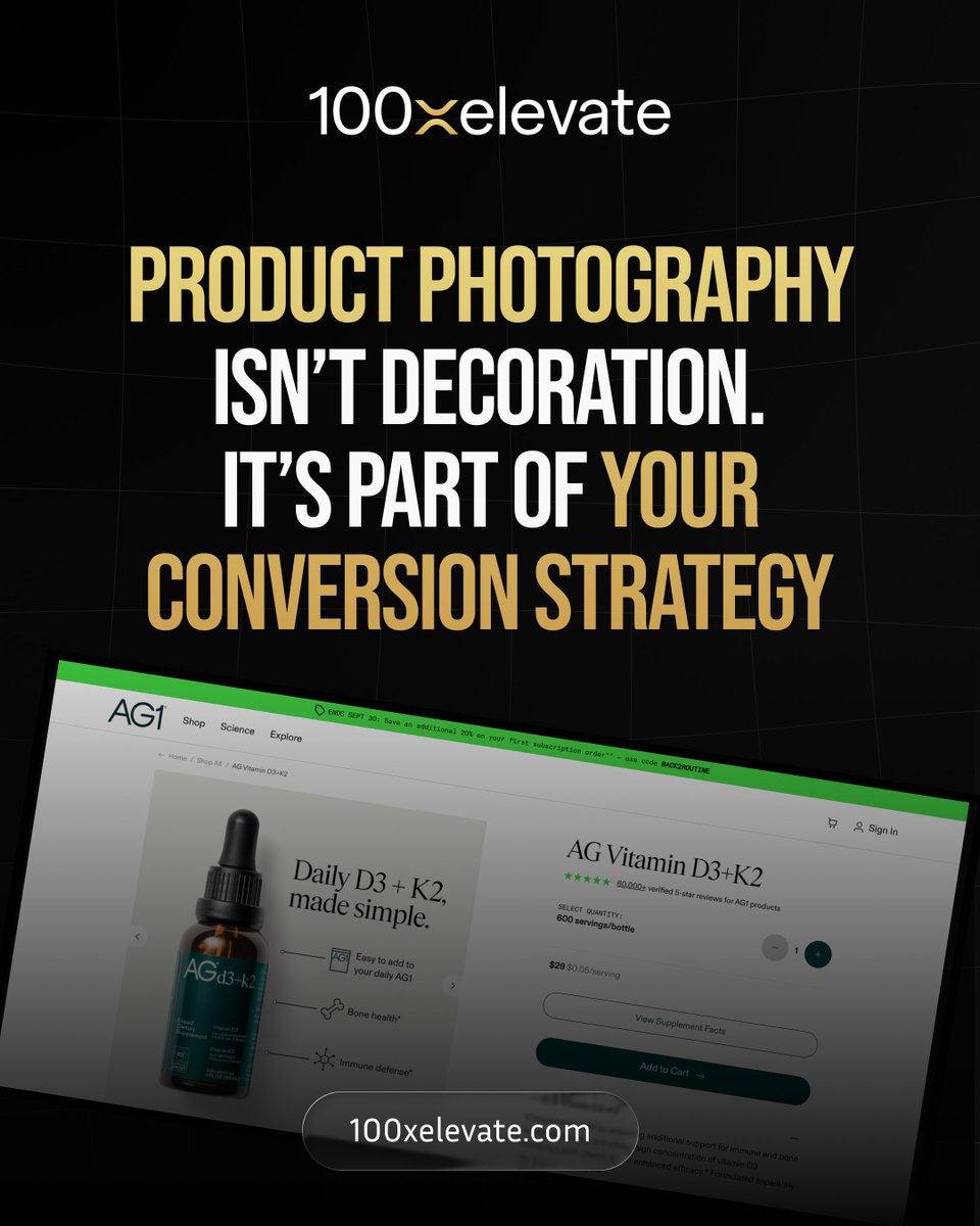 100xelevate's tweet photo. A blurry product photo doesn't just look unprofessional. It creates doubt, and doubt on the product page is where sales quietly slip away.
The 3 mistakes I see most: 
→ One angle, zero context 
→ No scale reference 
→ Inconsistent lighting across the catalog https://t.co/17Ux8ivFZF