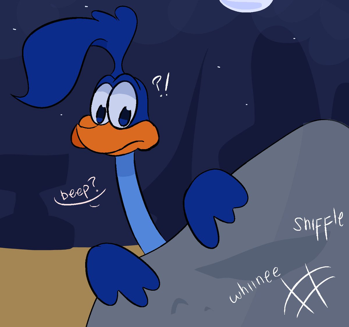 Barbiquedrabbit's tweet photo. 1/2) 

I made this in school while waiting for the poll! 

Sorry if it's kinda cringe.. Just wanted Roadrunner to comfort wile

#wilerunner #wileroad #coyotevsacme #wileecoyote #roadrunner https://t.co/LKhVAkqKtJ