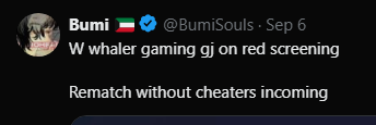 Awakey3's tweet photo. I normally stay out of drama, but @BumiSouls bringing this up after I left Whaler Gaming and leaking DMs is actually embarrassing. Wasting $125 on tournaments and taking a screenshot DMs off someone’s LAN PC 😭 Get a life, this is weird behavior.🤡 I feel sorry for your teamates https://t.co/mIDHj54fSm