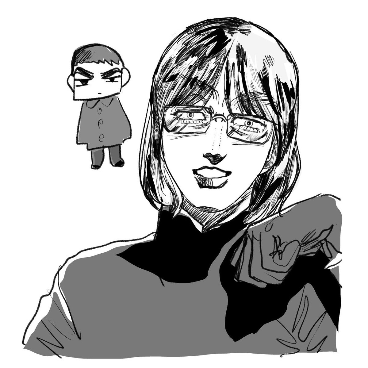 tEy9bsAMg_'s tweet photo. 通頒ペーパーのイラストでした　真ん中分け弟 https://t.co/prNrPaY5n2