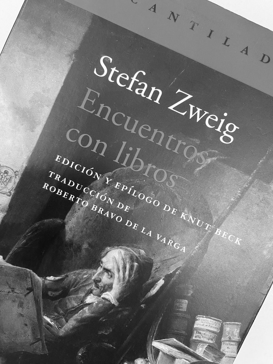 lantonia78's tweet photo. Encuentros con libros, Stefan Zweig. Textos que dan buena prueba de la sagacidad, erudición y elegancia a las que nos tiene acostumbrados. Testimonio de su amor por la literatura como invitación al diálogo. https://t.co/F15Vq6Vk0R