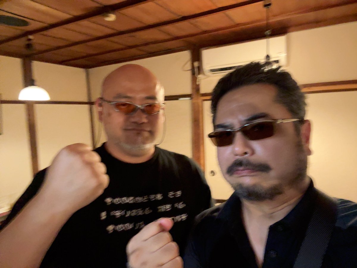 Harada_TEKKEN's tweet photo. Tonight’s agenda:

Confirm that Kamiya-san is an idiot.
Have dinner.

Actual result:
Confirmed that we are both idiots.

A very productive evening. https://t.co/2frys1lVb4