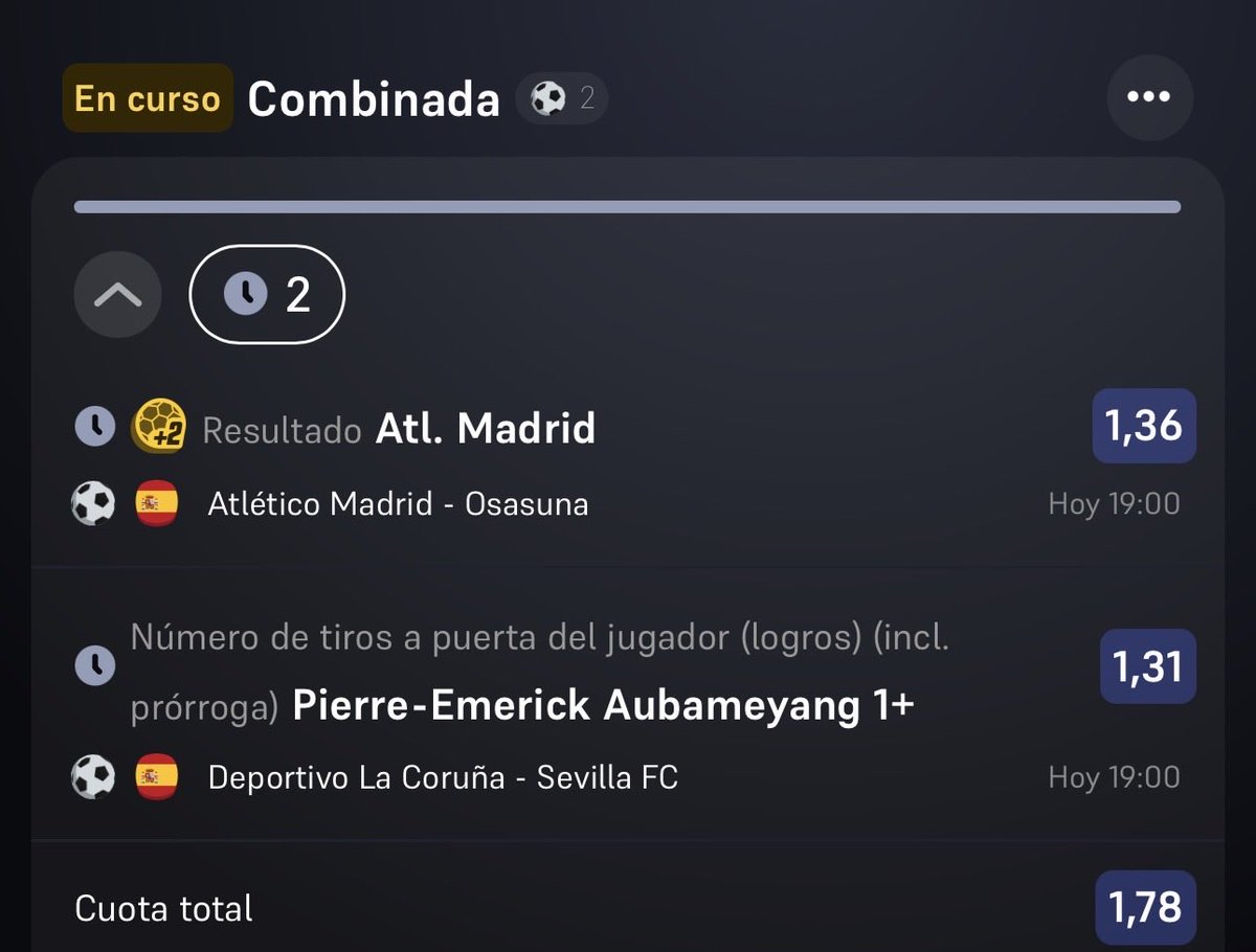 azpaton10's tweet photo. Jornada analizada de hoy, vamos con esto

ATM - Osasuna: Gana Atleti

+0.5 tiros a puerta Aubameyang

1.78 S3 

Os voy a dejar en el siguiente post una cuota 9,50 para divertirnos https://t.co/gZiEmVduOG