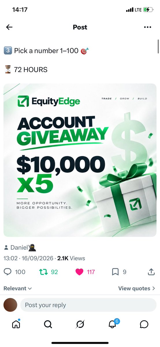 Chelseatalkstv's tweet photo. @DEssentiall @Danieltrades @berkayglife @EquityEdgeUK Following done ✅ 
Like and repost done ✅ 
I pick number 16 https://t.co/prnmUwMVaB