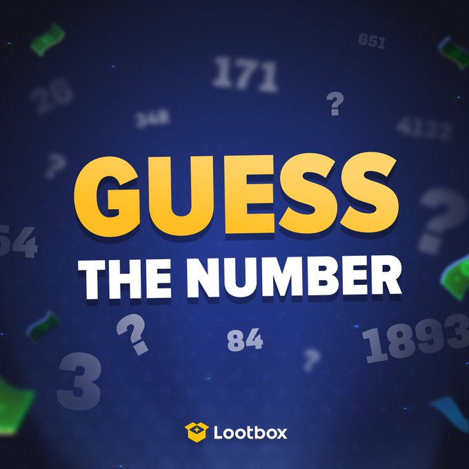 lootbox's tweet photo. Drop ONE number from 1 - 200.

If it matches our hidden one → $30 💸

💛 + 🔁 + 🆔 https://t.co/NXhkw5CTIm