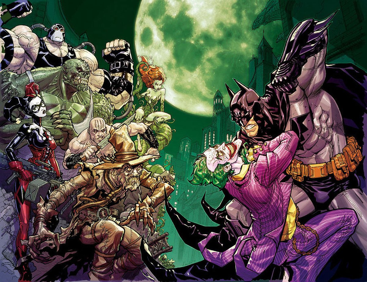 creativeuncut's tweet photo. Poison Ivy, Scarecrow, Bane, and promo art from Batman: Arkham Asylum by artist Carlos D'Anda. 

More art from the game: https://t.co/wo9MGh76FK https://t.co/5p6wR0mHo1