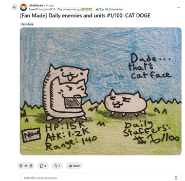 blutogreg's tweet photo. There's a new cat which got introduced through fanart called "Cat Doge" in the r/battlecats subreddit
It's the cat version of DOGE?
https://t.co/znT5WwVtg8 https://t.co/QAhauQ21zQ
