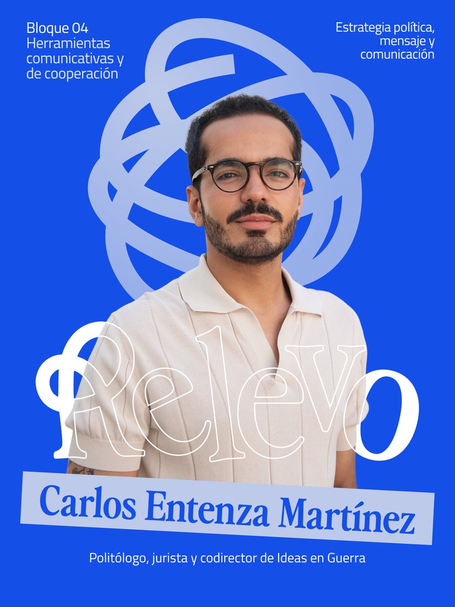 EscuelaRelevo's tweet photo. Carlos Entenza (@carlsentenza). Politólogo, jurista y codirector de @ideasenguerra.

Especialista en comunicación política e impacto social.

Milita desde la adolescencia y apuesta por renovar la teoría política para disputar el sentido común. https://t.co/4tPTwTGhCb
