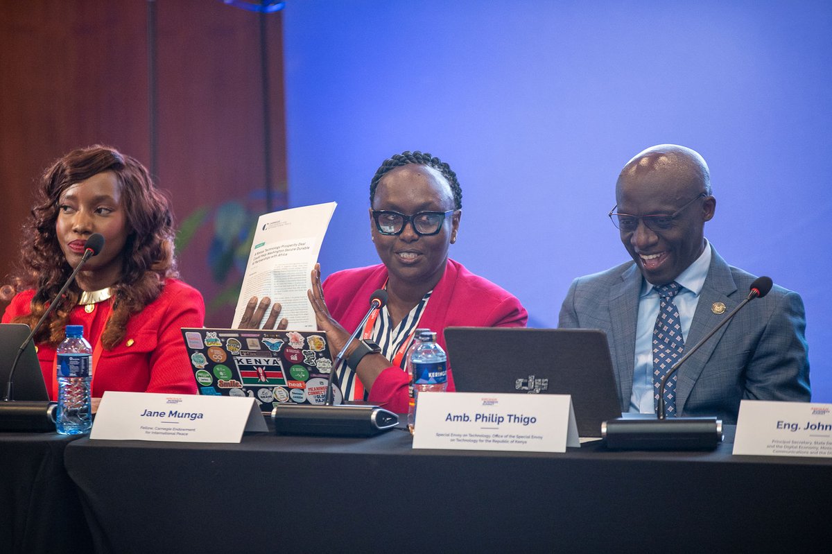 AfricaCarnegie's tweet photo. At last week's AmCham Business Summit in Nairobi, @jane_munga spoke at the “American Tech Stack Roundtable,” examining how U.S. technology, strategic partnership, and local capability can advance Kenya's digital transformation. https://t.co/OCo5YgdDTL
