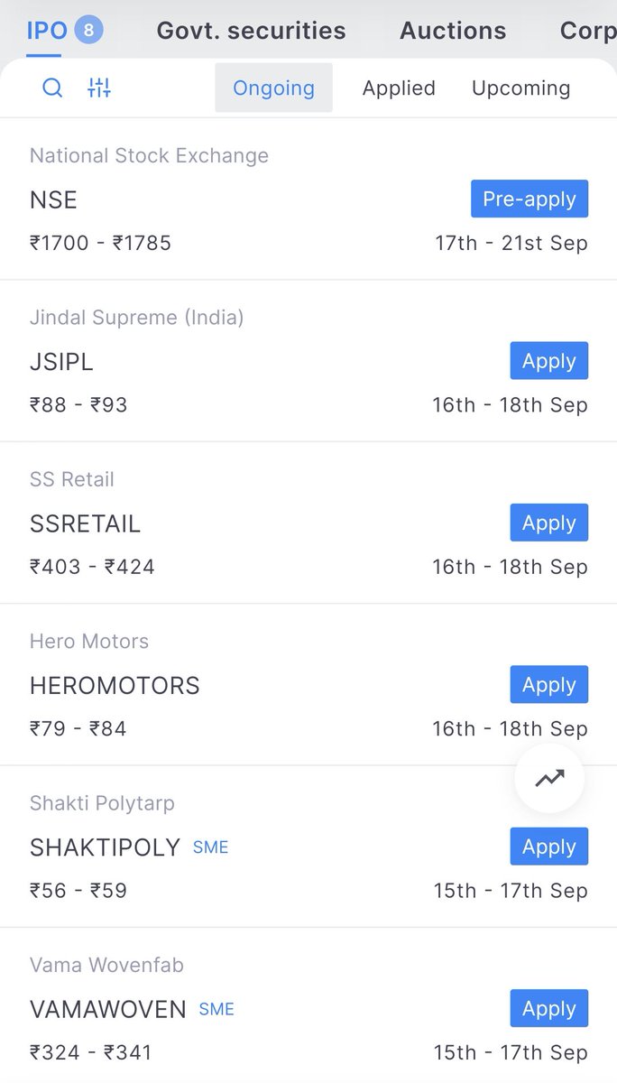 sksnvkp's tweet photo. Does #zerodha promoting #nse #ipo over others 😂 https://t.co/zW1grygYaH