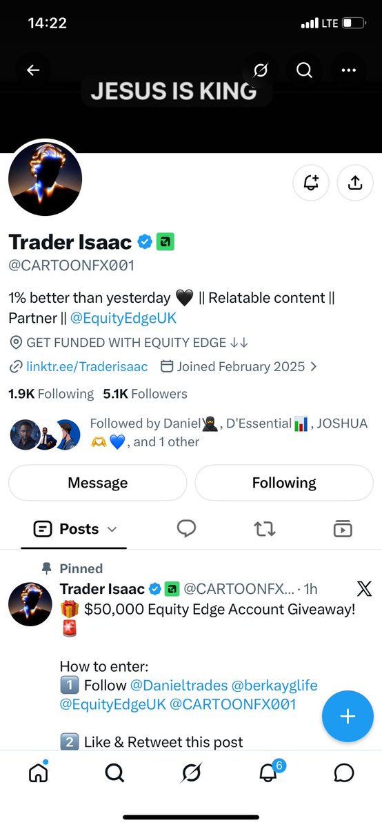 Chelseatalkstv's tweet photo. @CARTOONFX001 @Danieltrades @berkayglife @EquityEdgeUK @Just_Kizzyfx @Mikecheta1 All task done ✅ 
I chose number 16 done ✅ https://t.co/RypN16DVi6