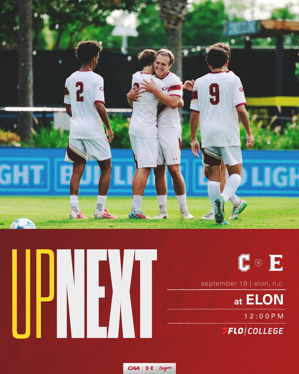 COFCSoccer's tweet photo. Conference play continues at Elon 🔜

#TheCollege 🌴⚽️ https://t.co/tLCfGlHJDT