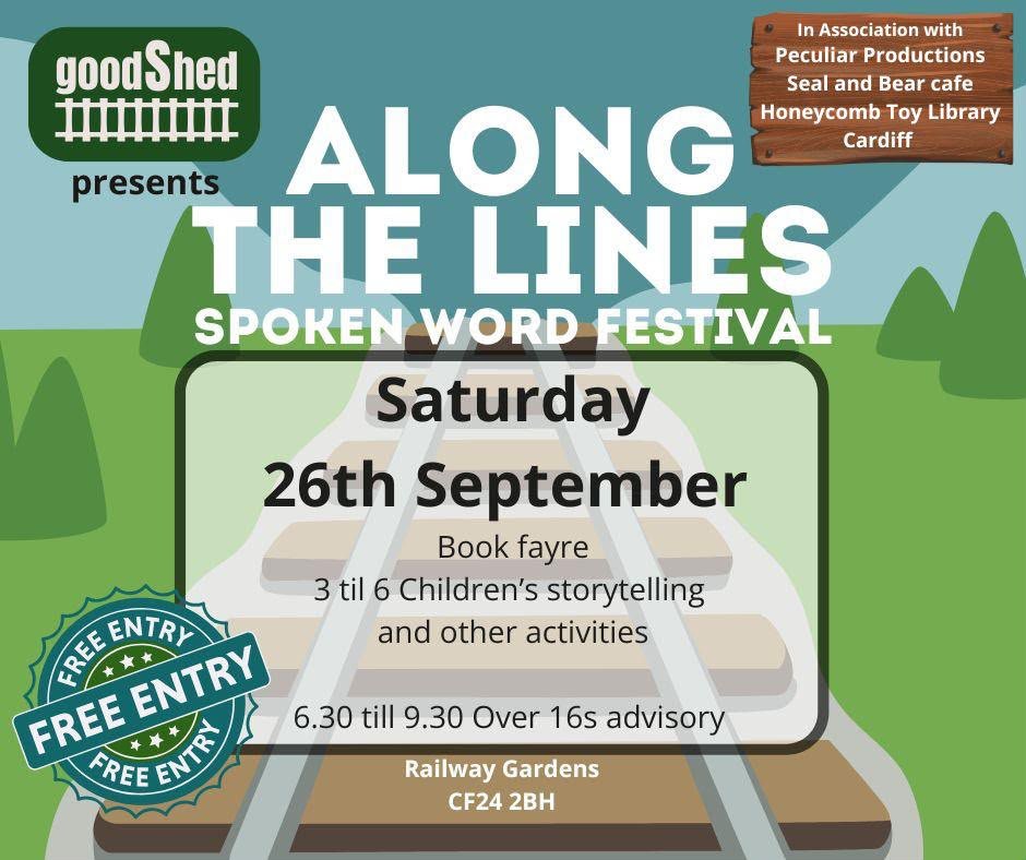 inksplott's tweet photo. Splott now has a Share Shed and they have a lovely event at Railway Gardens next Saturday - the first ‘Along the Lines’ Spoken Word Festival.

There will be lots of books to buy, storytelling for children and other activities.

Seal and Bear cafe will be open serving drinks 🍻🍷 https://t.co/Q2k5vmDjdP