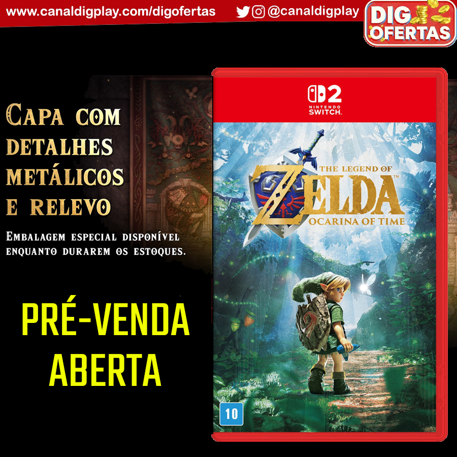 CANALDIGPLAY's tweet photo. ⚠️ PRE VENDA ABERTA E ESGOTADA⚠️

A pré-venda de The Legend of Zelda Ocarina of Time foi HISTORICAMENTE ABSURDA e esgotou em 10 minutos.
Agora é esperar e ficar tentando aparecer mais unidades.

🟢 Pré-venda na Amazon
💳 De R$ 439 por R$ 409 no PIX 
🛒 Compre aqui: https://t.co/SYp8DnGt2C

🟢 Pré-venda no Mercado Livre
💳 De R$ 439 por R$ 409 no PIX 
🛒 Compre aqui: https://t.co/bPFTHaLvjL

🟢 Pré-venda no Kabum
💳 De R$ 439 por R$ 409 no PIX 
🛒 Compre aqui: https://t.co/BUTCkSfmO7

🟢 Pré-venda na Shopee (Marketplace)
💳 De R$ 439 por R$ 409 no PIX 
🛒 Opção 1: https://t.co/dLwae5hVVq
🛒 Opção 2: https://t.co/72jP1UU1f8

Acesse aqui a lista de produtos completa
https://t.co/sXNkw8kCRN

Siga os canais DIGOFERTAS
https://t.co/9o1VxnqUay