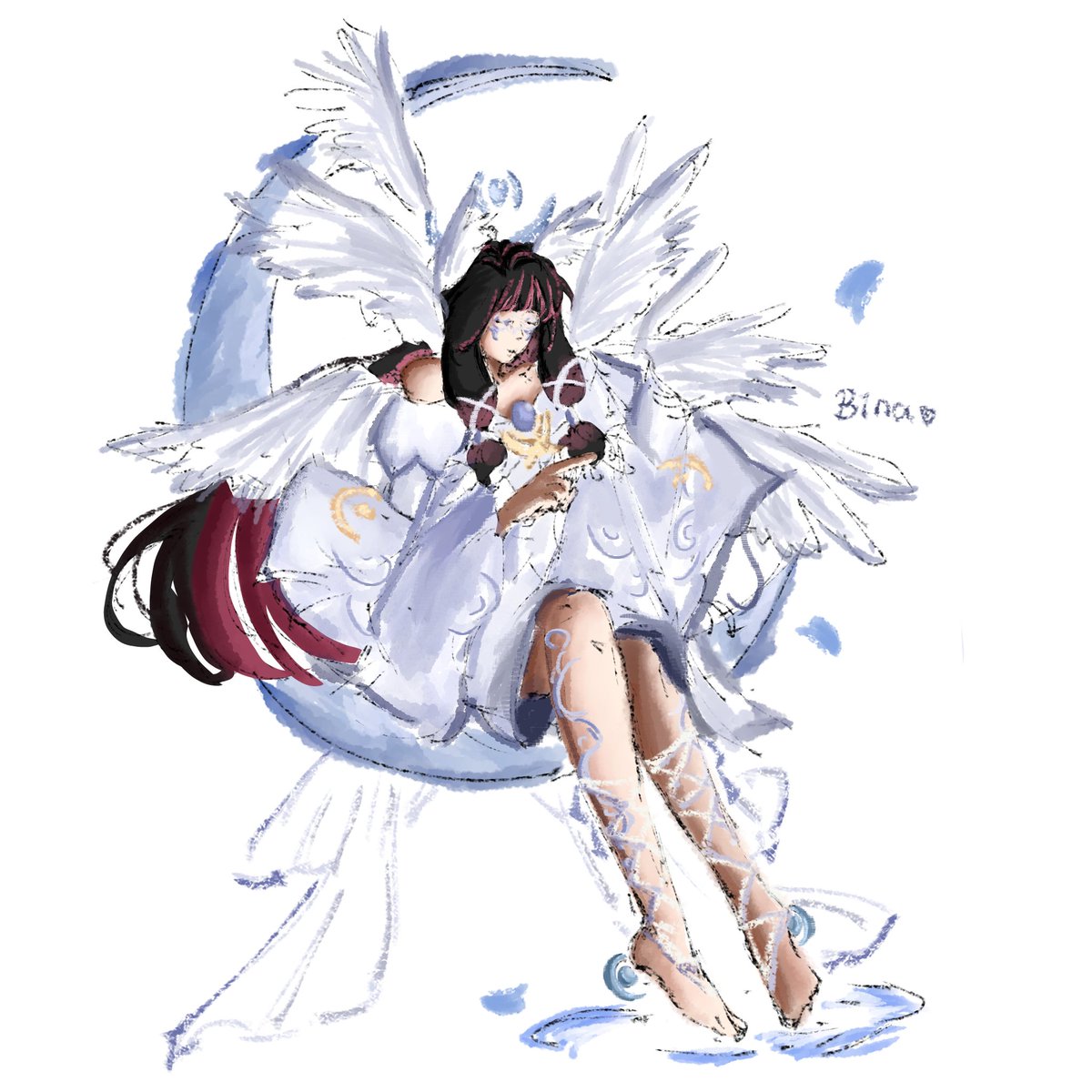 xiapipiru's tweet photo. super messy columbina with lots of wings

#GenshinImpact https://t.co/mdnxdjJqgz