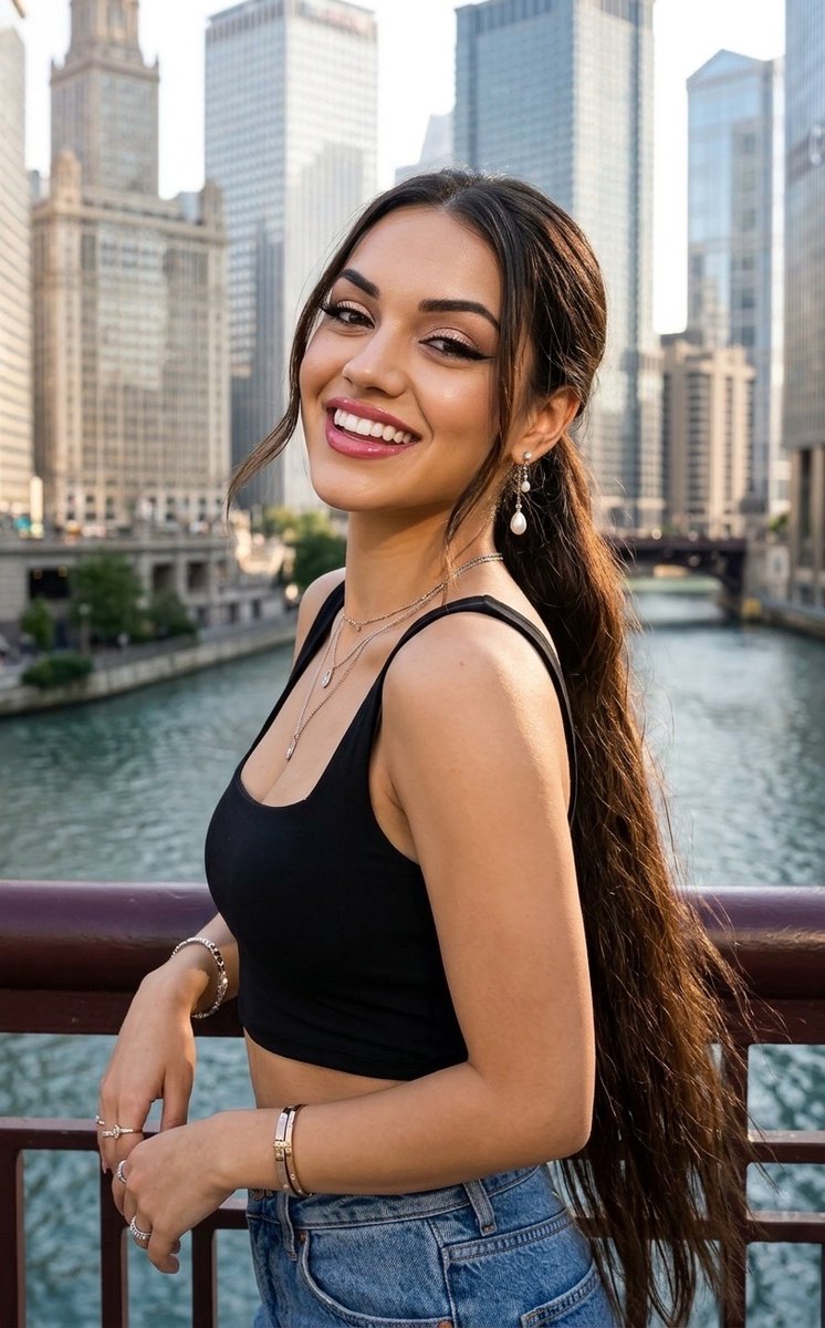 Kaylaa_ai's tweet photo. City skyline, river views & that effortless smile 🏙️💙
#CityViews #RiverSide #UrbanStyle #SunnyGlow #ChicagoVibes https://t.co/pPFn7mvxwz