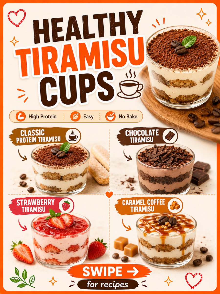 ColeneBerts05's tweet photo. Creamy, coffee-flavored, and protein-packed. These healthy tiramisu cups are an easy, no-bake dessert that’s sweet, satisfying, and perfect for meal prep. Save this recipe for later. https://t.co/HBWWjRnBm1