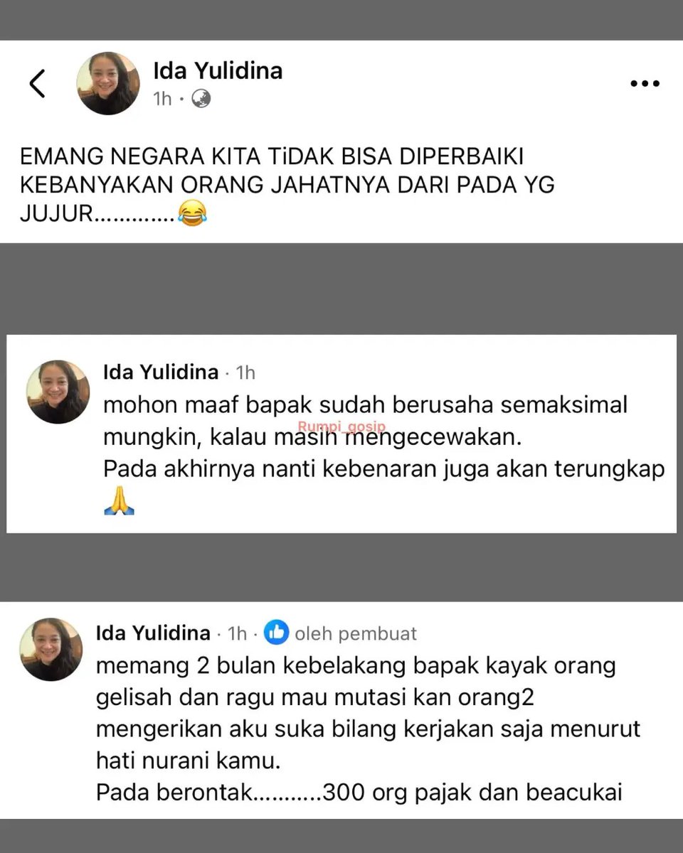 NenkMonica's tweet photo. Kita sering melihat pejabat dicopot dari layar kaca. Kita lupa, di belakangnya ada seorang istri yg melihat suaminya berjuang jujur di tengah sistem yg katanya... memang susah diperbaiki.

Dia bukan menangisi kehilangan jabatan. Dia menangisi betapa mahalnya harga sebuah kejujuran di negeri ini.