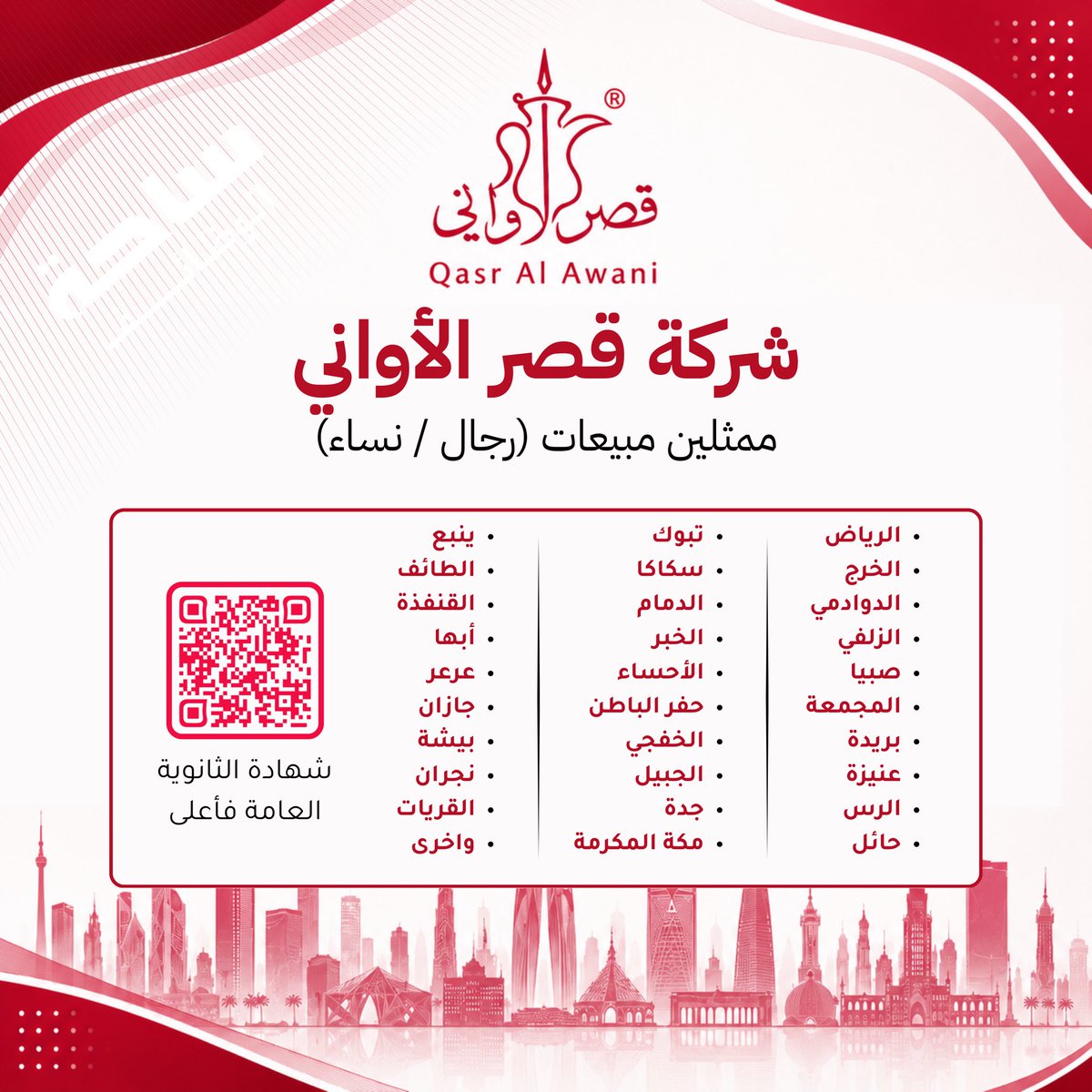 YourJobs_KSA's tweet photo. 🔴 (اختر أقرب فرع لك) توظيف فوري (للجنسين) أكثر من ٣٠ مدينة بالمملكة:

▪️ جميع المناطق (الوسطى، الغربية، الشرقية، الشمالية، الجنوبية).
✅ الجهة (شركة قصر الأواني).
⭐️ لا تشترط الخبرة.

⬅️ التقديم: (https://t.co/47XX0O8xSg)
_ https://t.co/GofcCdI3CV