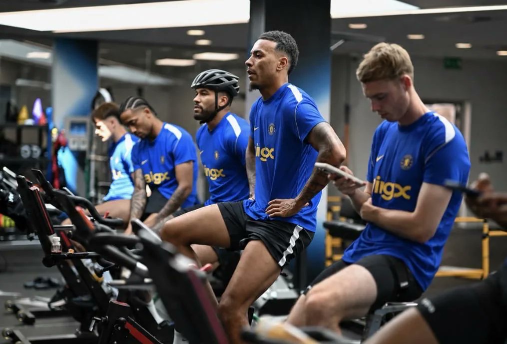TrollFootball's tweet photo. Reece James taking new steps to avoid injury https://t.co/kRKRnoVDod