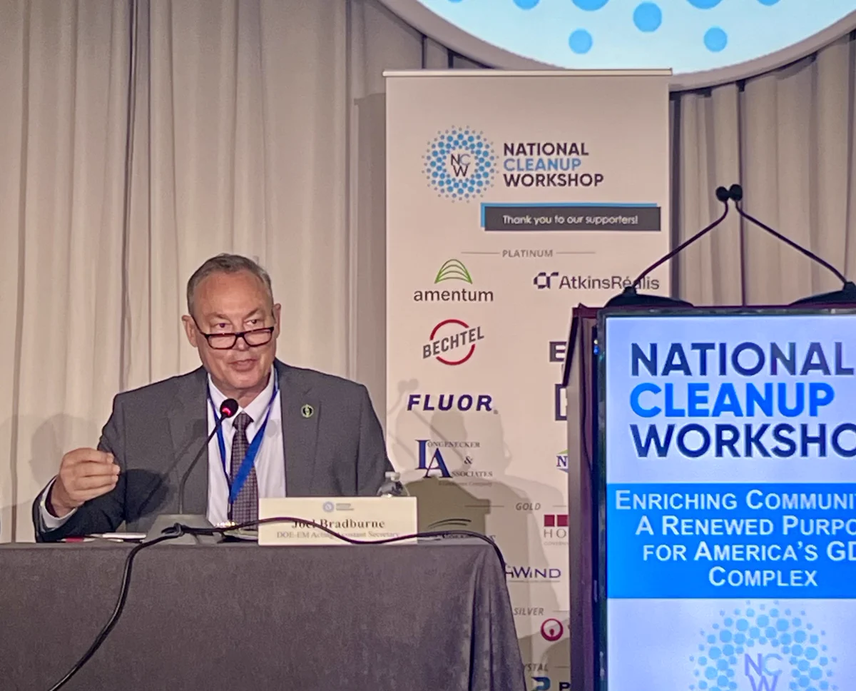 EM Principal Deputy Assistant Secretary Joel Bradburne speaks at the Enriching Communities panel, "A renewed Purpose for America’s GDP Complex." 