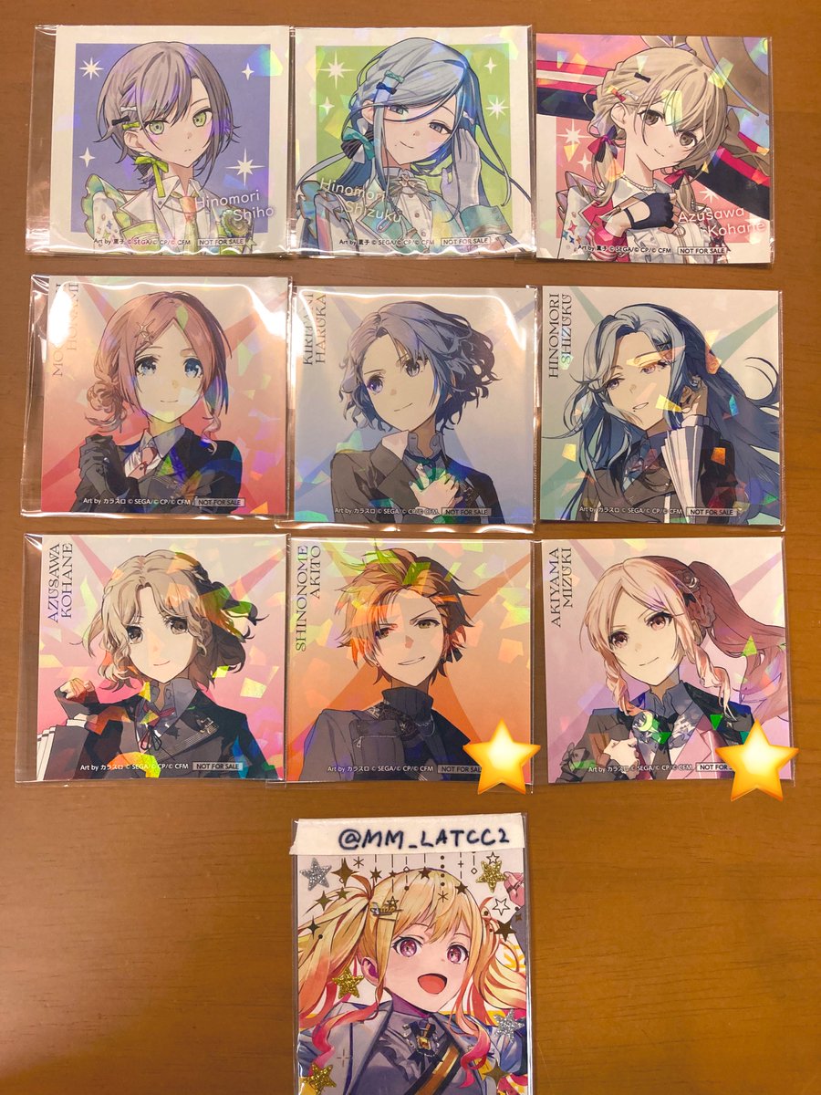 MM_LATCC2's tweet photo. 【交換】プロセカ感謝祭 購入特典 ホログラムステッカー

譲：
画像参照
求：
5th 司 > えむ、寧々 >>> ルカ、咲希
6th 司、類 > 寧々、まふゆ

★彰人、瑞希 は 条件良い方優先させていただきます🙇

郵送or感謝祭両日手渡し可

検索からもぜひお声がけください！ https://t.co/dYRRGkddo5