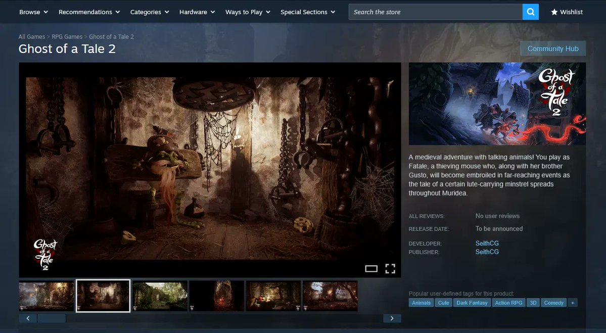 GhostOfATale's tweet photo. Oh and #GhostOfATale2 is wishlistable on Steam!! Right now! That's right! https://t.co/VZ38AT2lyU https://t.co/xrAAzQ6Mso