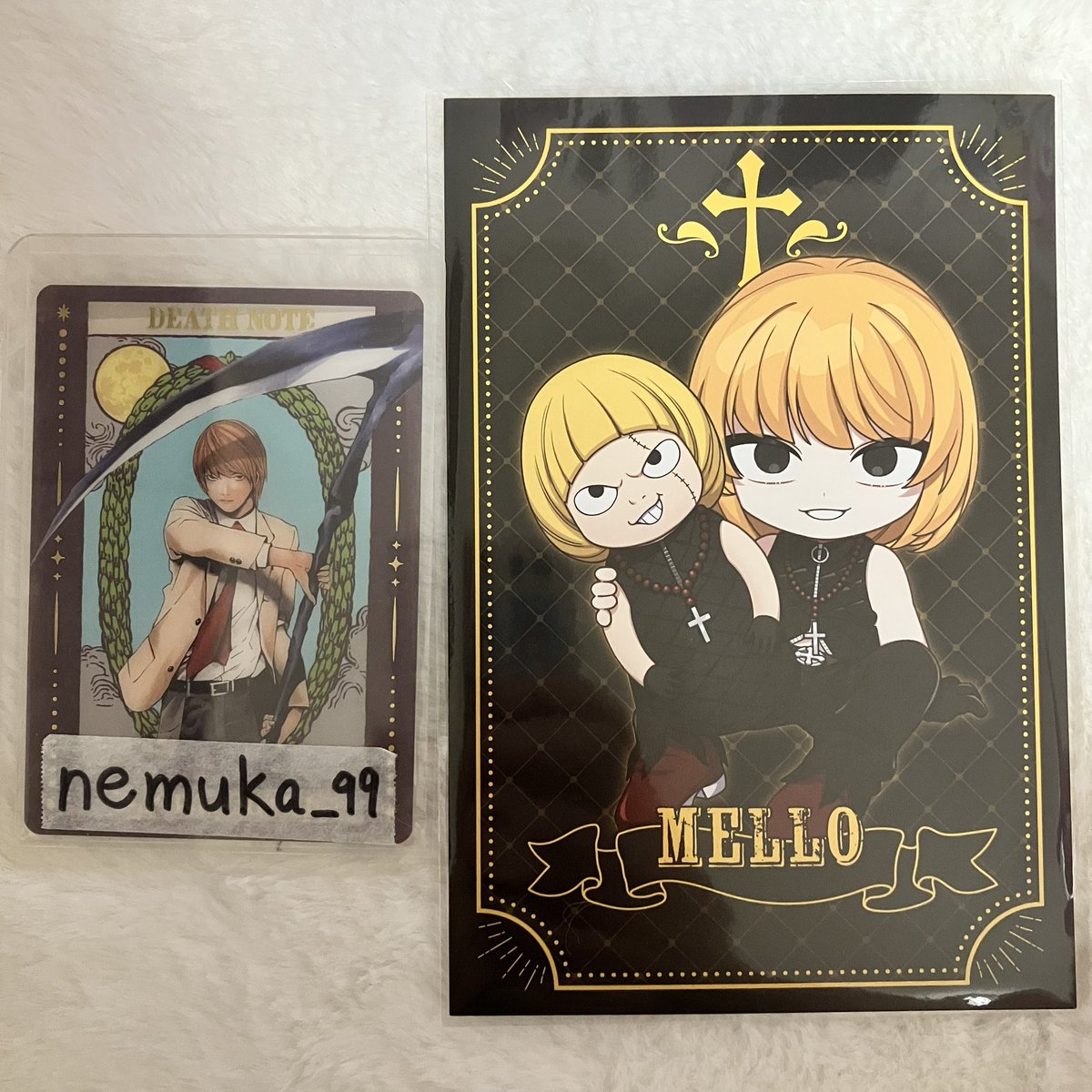nemuka_99's tweet photo. @2qmello_ はじめまして。
検索からお声掛け失礼いたします。
当方指人形メロ特典を所持しているのですが、指人形夜神月特典と1:1での交換は可能でしょうか？
ご検討の程よろしくお願いいたします。 https://t.co/lYlYLK0Qu4