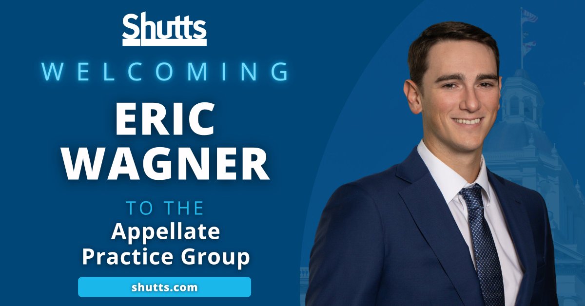 ShuttsBowen's tweet photo. #Shutts is pleased to announce the addition of attorney Eric Wagner to the #Appellate Practice Group in the #Tallahassee office, where he focuses his practice on appellate litigation, civil appeals and trial support in both state and federal courts. 

https://t.co/lUsXlrQkQf

#Welcome #NewHire