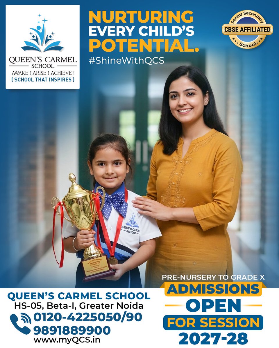 QCSSchool's tweet photo. No two children learn, think or grow in exactly the same way. At #QCS, we believe in recognising individual strengths and creating opportunities for every learner to progress with confidence. Admissions Open for 2027–28.
#AdmissionsOpen #IndividualAttention #HolisticDevelopment https://t.co/nRSG04obmx