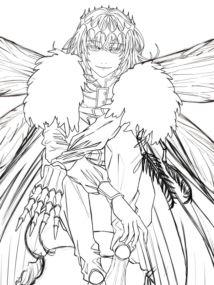 Alonalon002's tweet photo. 今描いてる絵 https://t.co/RHbCiCQ9RP