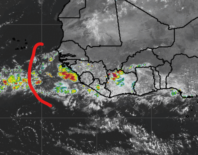 bluegrassim's tweet photo. An area of opportunity in the Atlantic is now at 30%, but models are hesitant on its development.  We have two waves coming off of Africa.  Even with no development, they could add fuel to the Caribbean down the line.  Late Sept. and early Oct. could be an active time. https://t.co/SkQgVbob32