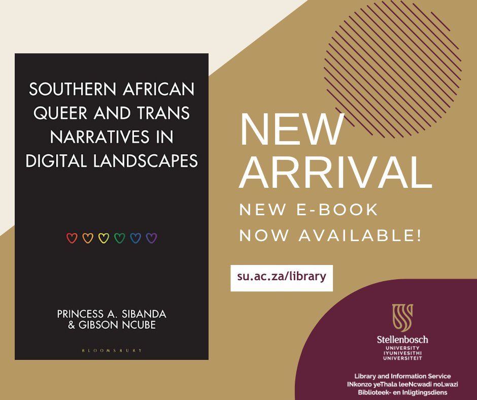 SUNSocScLib's tweet photo. New e-book: Southern African Queer and Trans Narratives in Digital Landscapes by Princess A. Sibanda and Gibson Ncube @gib_zzz .
Available here: https://t.co/3EYabbi3eS
Discover the e-book and engage with this important new research
#QueerStudies #TransStudies #SouthernAfrica https://t.co/96mFWgTVUp
