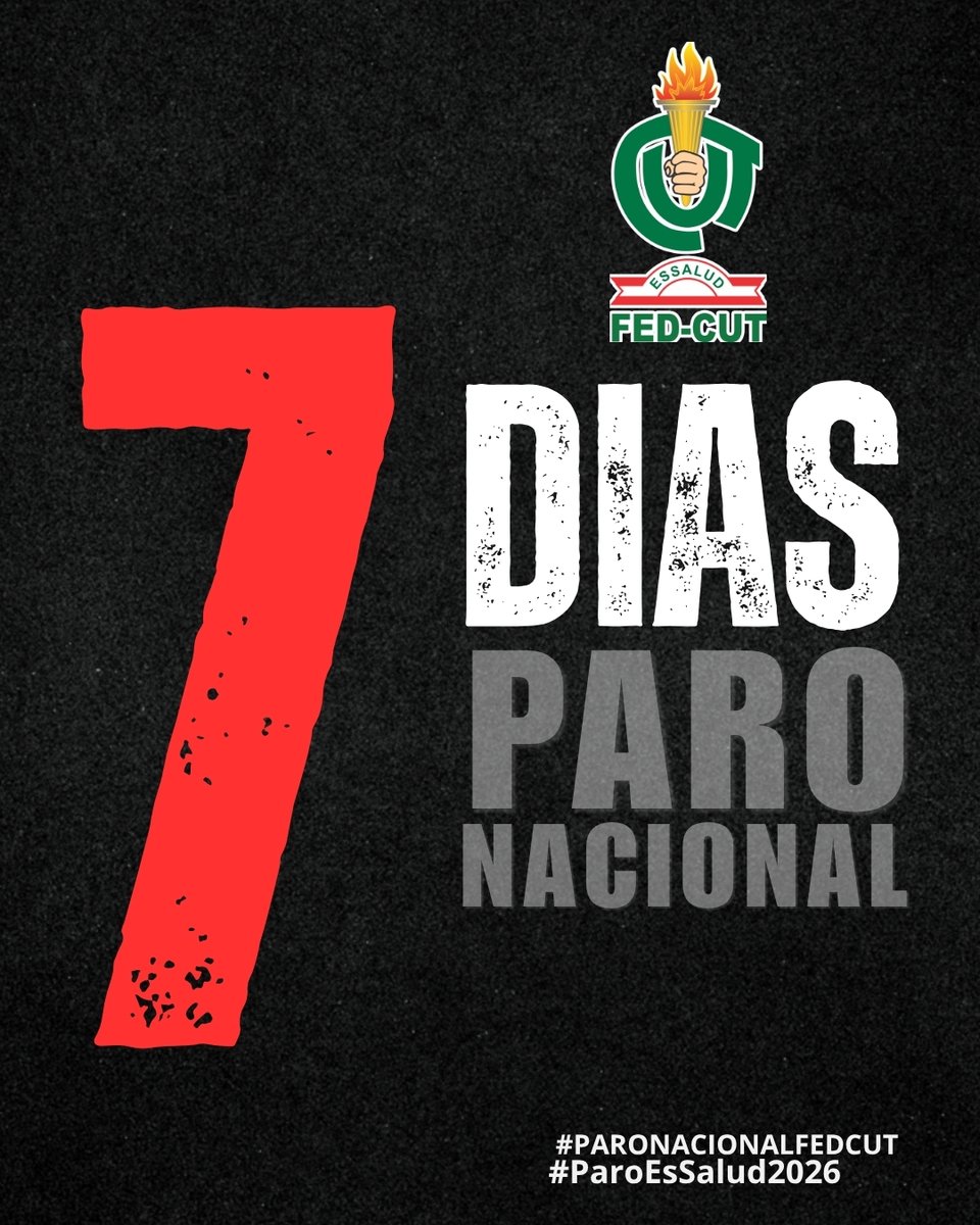 FedCut's tweet photo. ¡A 7 DÍAS DEL PARO NACIONAL! 🚨
La FED-CUT desmiente categóricamente a Juan Sheput: NO ha existido ninguna reunión.
Frente a la desinformación, ratificamos que la medida de fuerza del 23 de septiembre sigue firme e inquebrantable en todo el país. ✊
#FEDCUT #EsSalud https://t.co/4YxWDaw562
